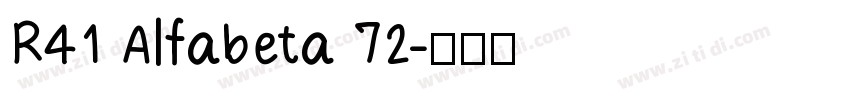R41 Alfabeta 72字体转换